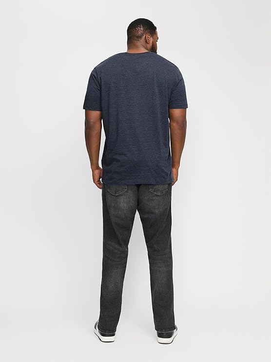 JACK & JONES PLUS Organic Mel Tee O-Neck Navy Blazer Melange