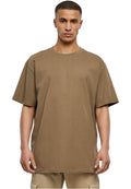 Tricou Urban Classics Heavy Oversized Tee kaki, vedere din față