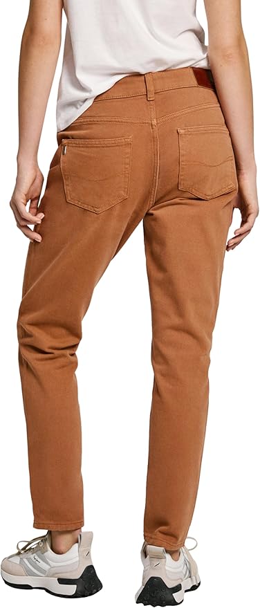 PEPE JEANS Blugi Damă Taper W11 Talie Înaltă Maro