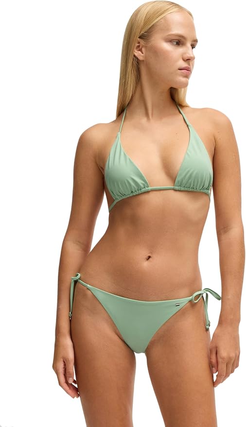Slip  BOSS  verde pastel, cu șnururi laterale