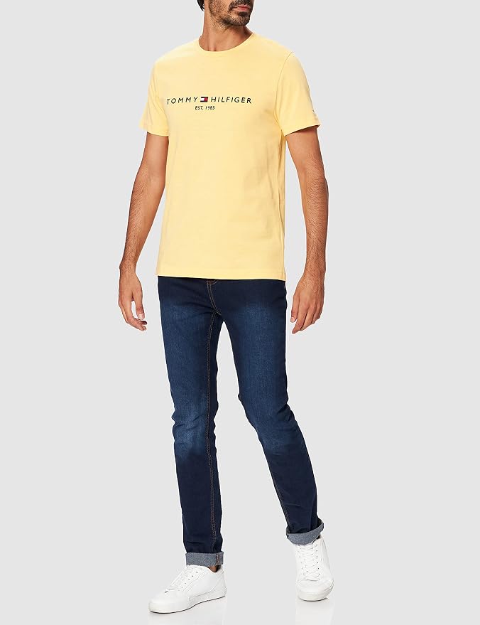 TOMMY JEANS Logo Tee Yellow Tulip