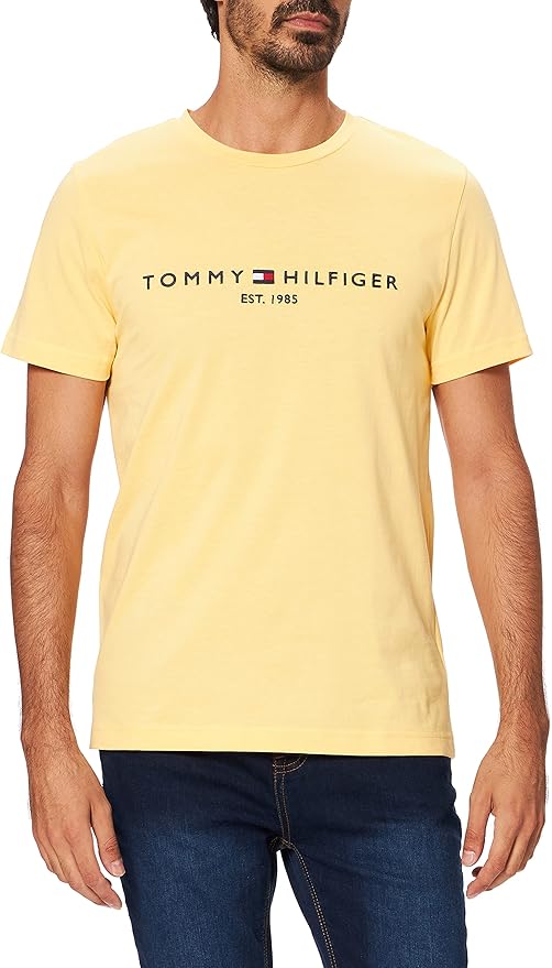 TOMMY JEANS Logo Tee Yellow Tulip