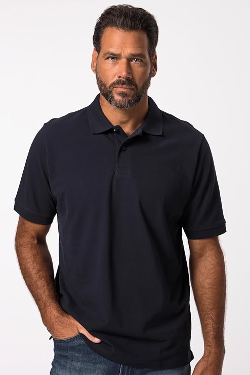 Tricou polo JP1880 bărbați Basic Piqué negru