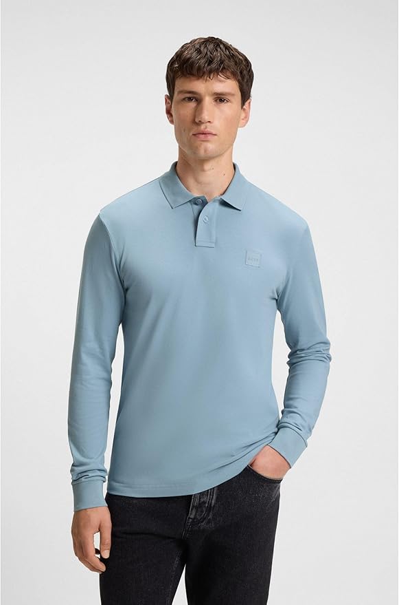 BOSS T-Shirt Passerby Bărbați Light Blue  – Original