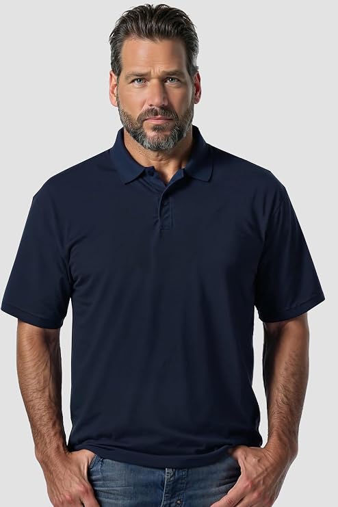 Tricou polo JP1880 bărbați Basic Piqué negru