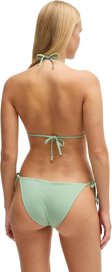 Slip  BOSS  verde pastel, cu șnururi laterale