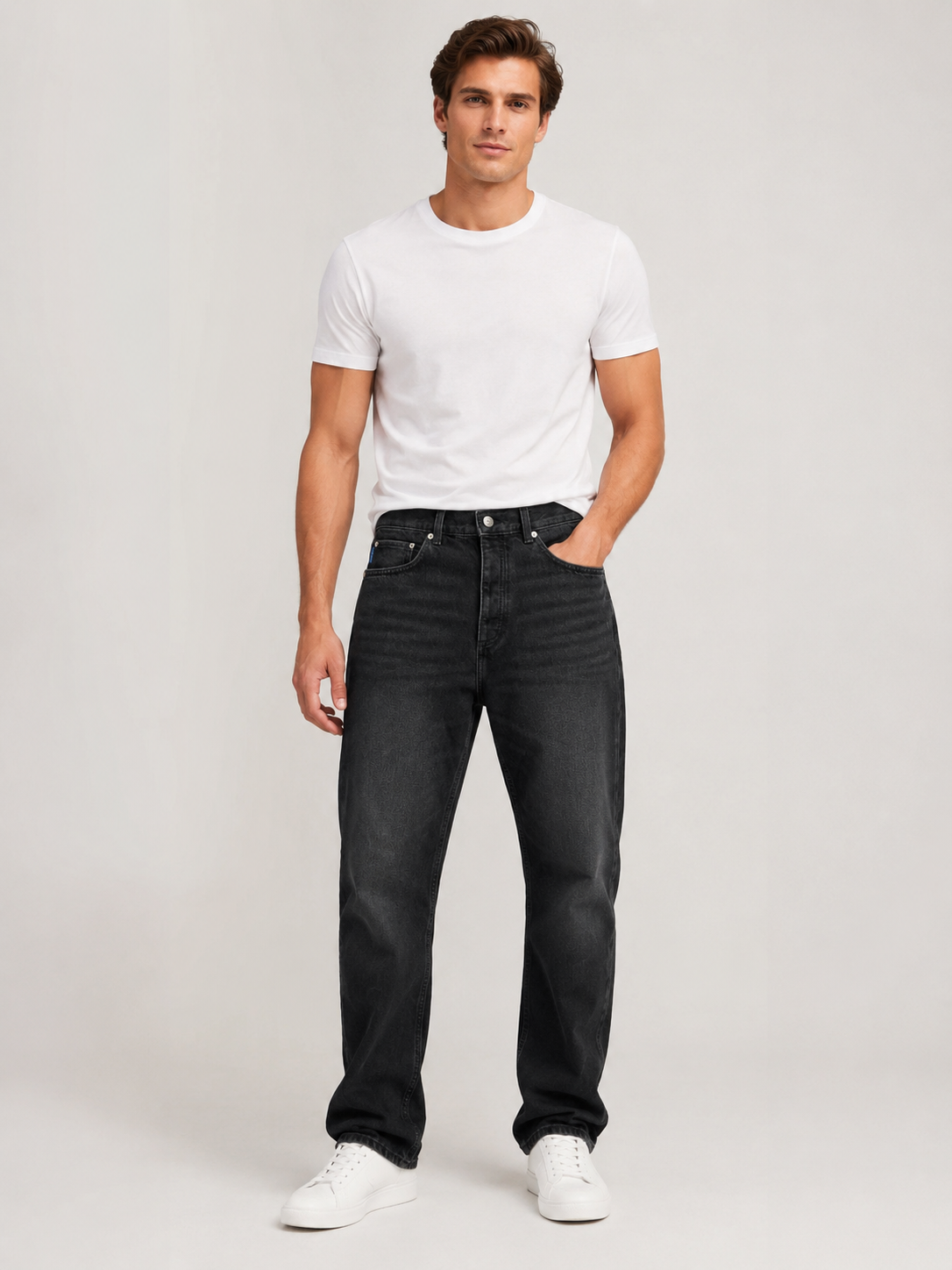 Blugi HUGO BLUE bărbați Nate Baggy Fit