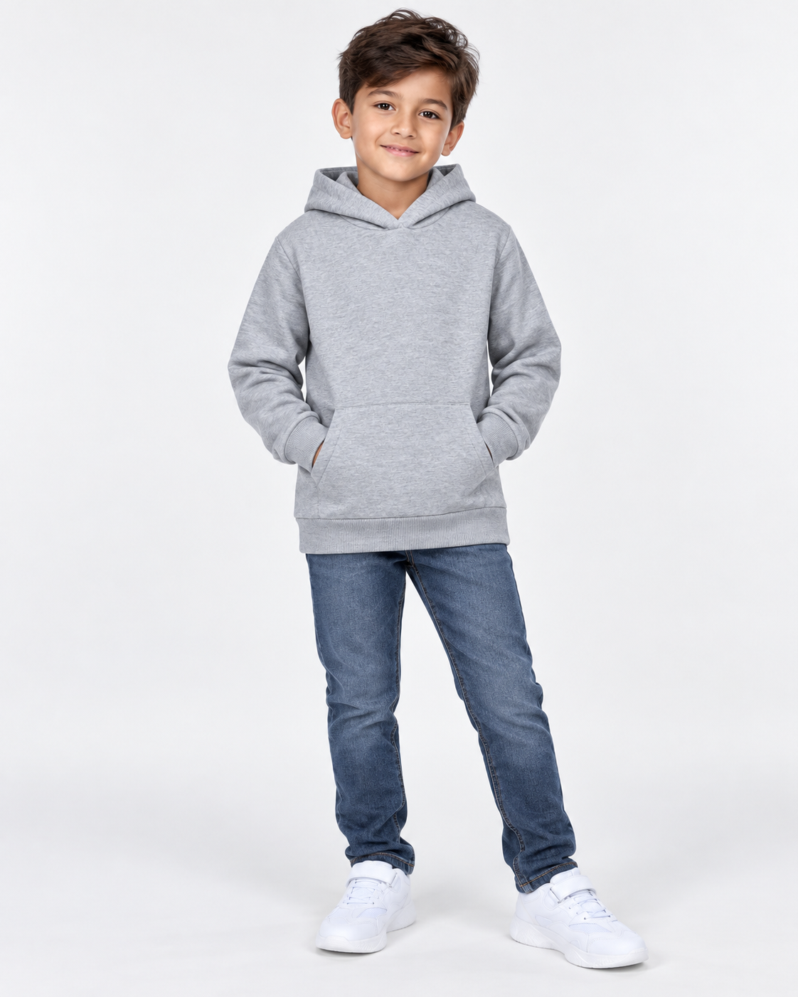 Hanorac M17 cu glugă Grey Marl – imagine produs 4