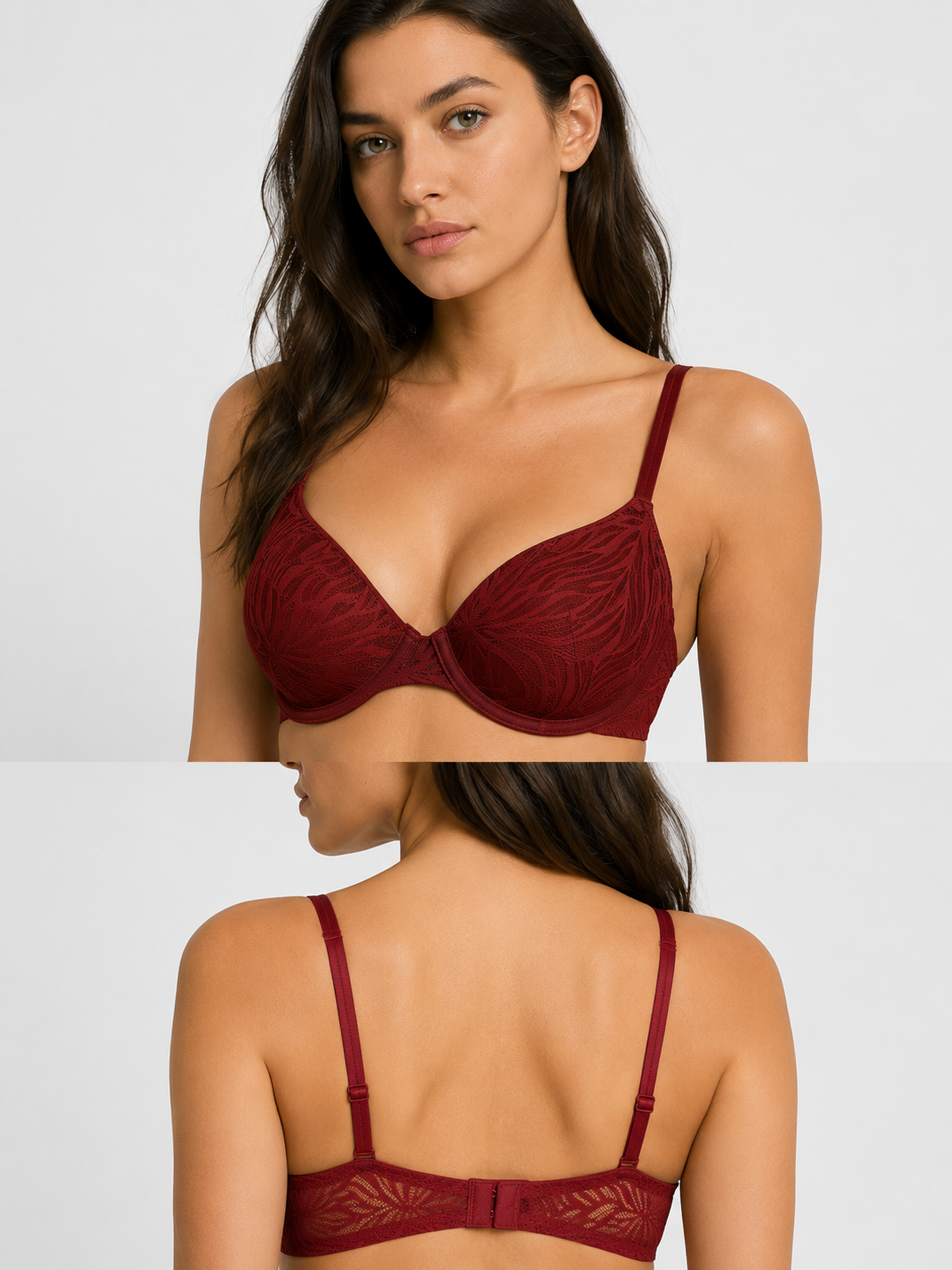 Sutien Calvin Klein Lightly Lined Demi Gri Plain Air