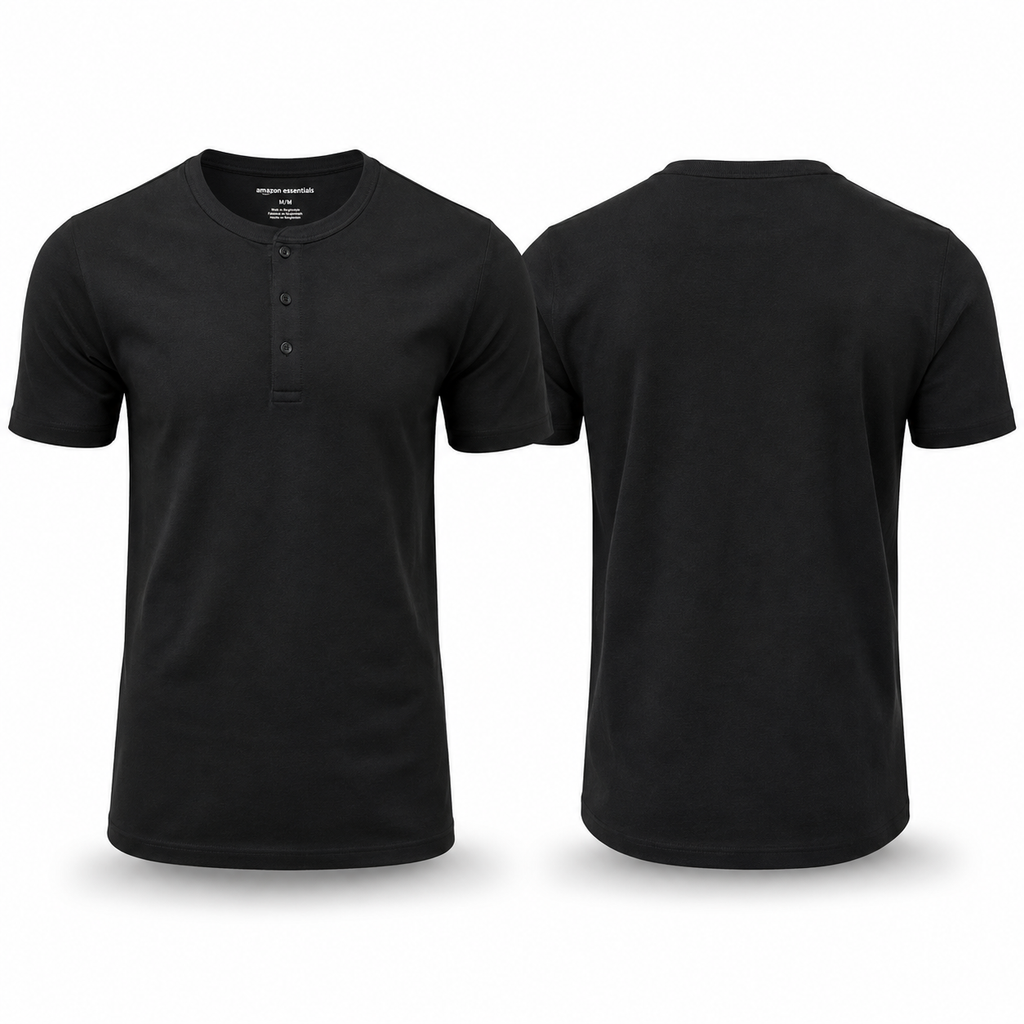 Set 2 Tricouri Henley Piqué Regular Fit
