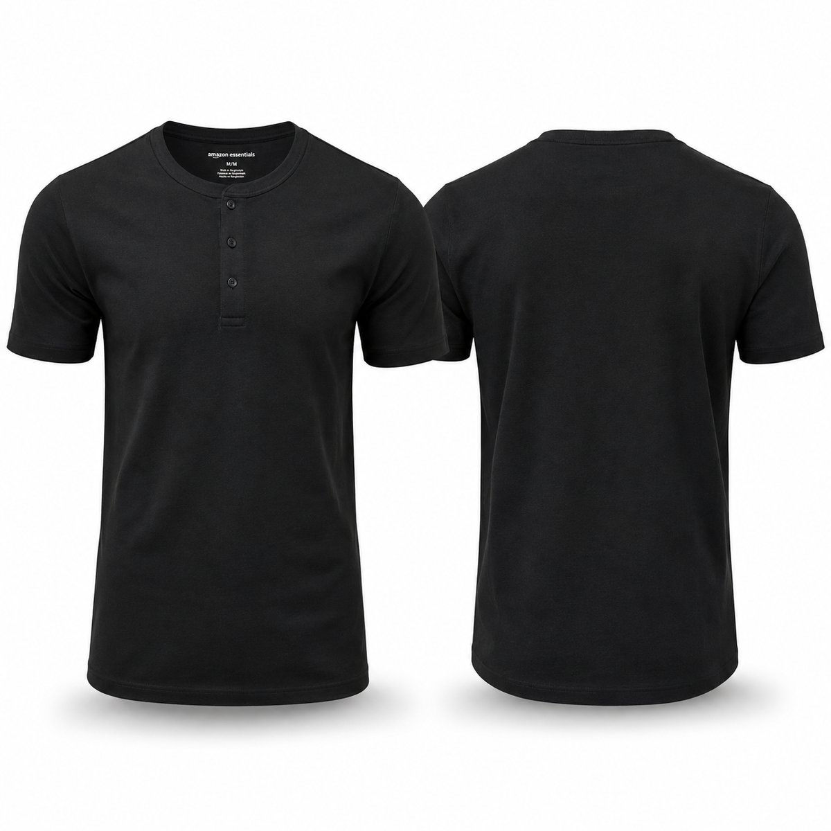 Set 2 Tricouri Henley Piqué Regular Fit
