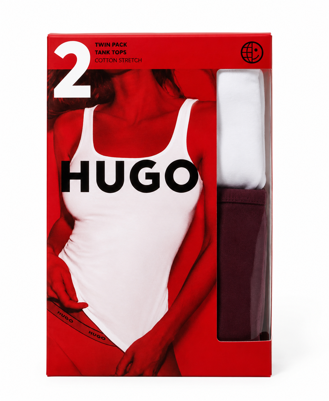 Set 2 Maieuri HUGO Twin Vest Stretch/Alb & Open Purple
