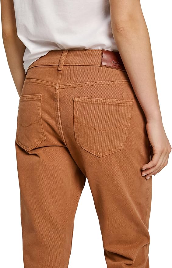 PEPE JEANS Blugi Damă Taper W11 Talie Înaltă Maro