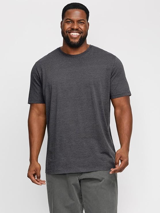 JACK & JONES PLUS Organic Mel Tee O-Neck Navy Blazer Melange