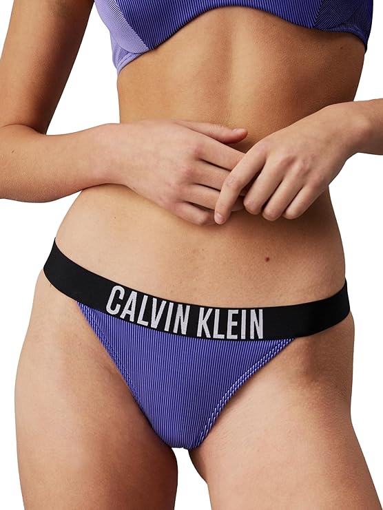 CALVIN KLEIN Slip bikini brazilian damă albastru Sapphire Blue XS Original