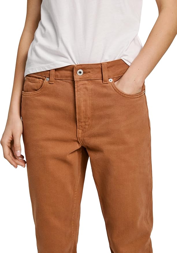 PEPE JEANS Blugi Damă Taper W11 Talie Înaltă Maro