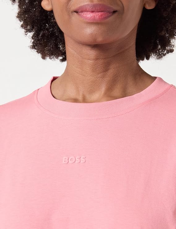 BOSS Tricou Damă C_Enis Small Logo Roz