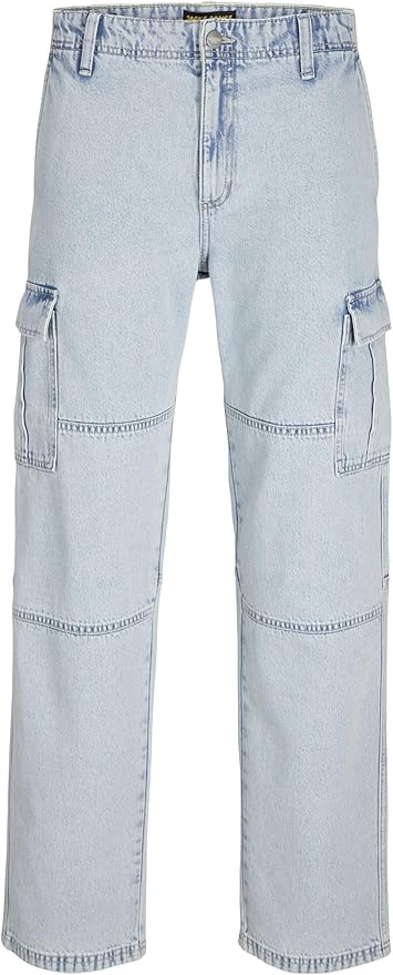 JACK & JONES Blugi JJIEDDIE Blue Denim Bărbați