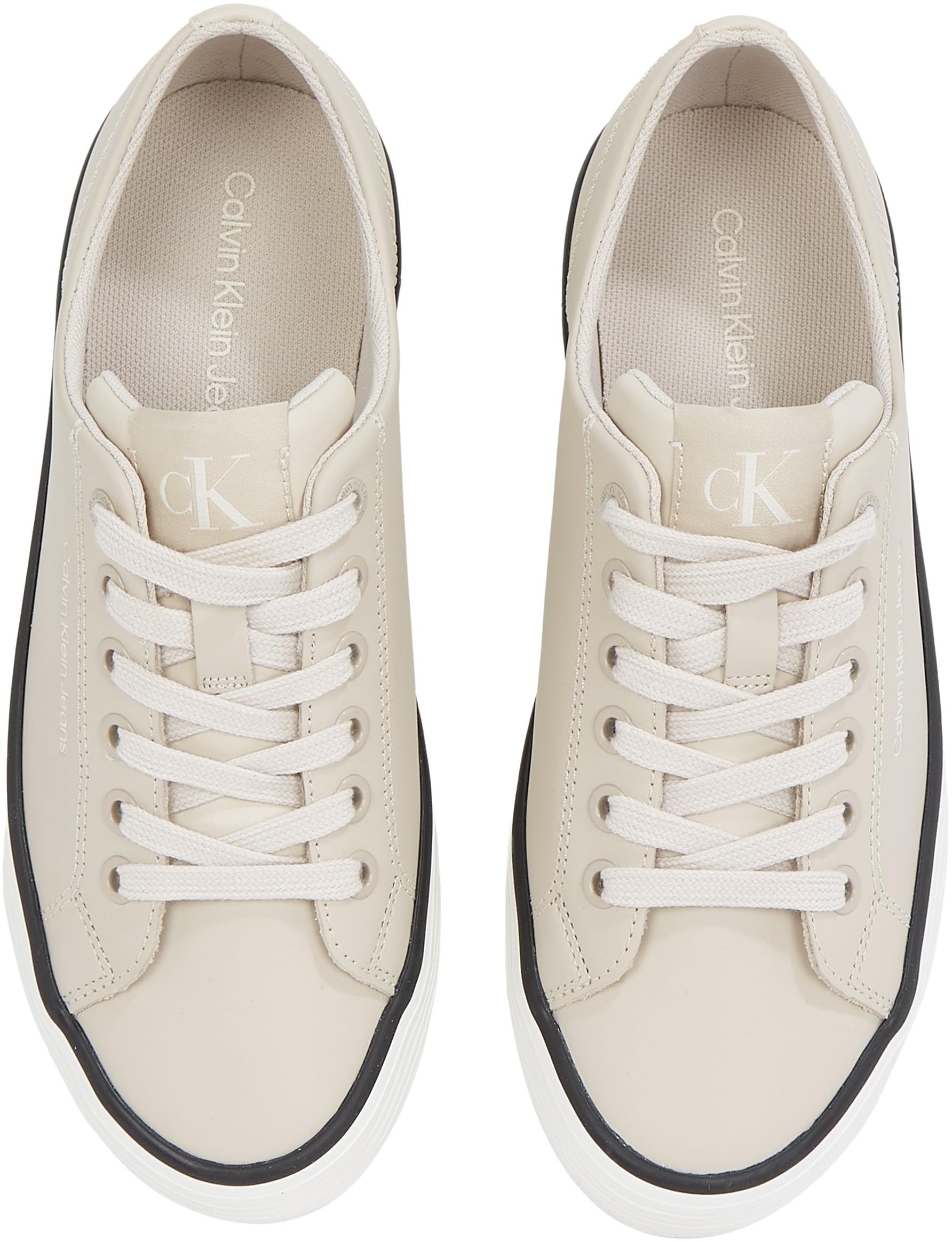 Calvin Klein Jeans Sneakers Bold Vulc Flatf Low LTH IN Damă crem