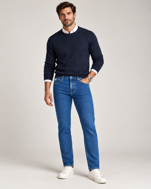 Blugi Bărbați Calvin Klein Jeans Slim Taper Denim Medium – imagine produs 2