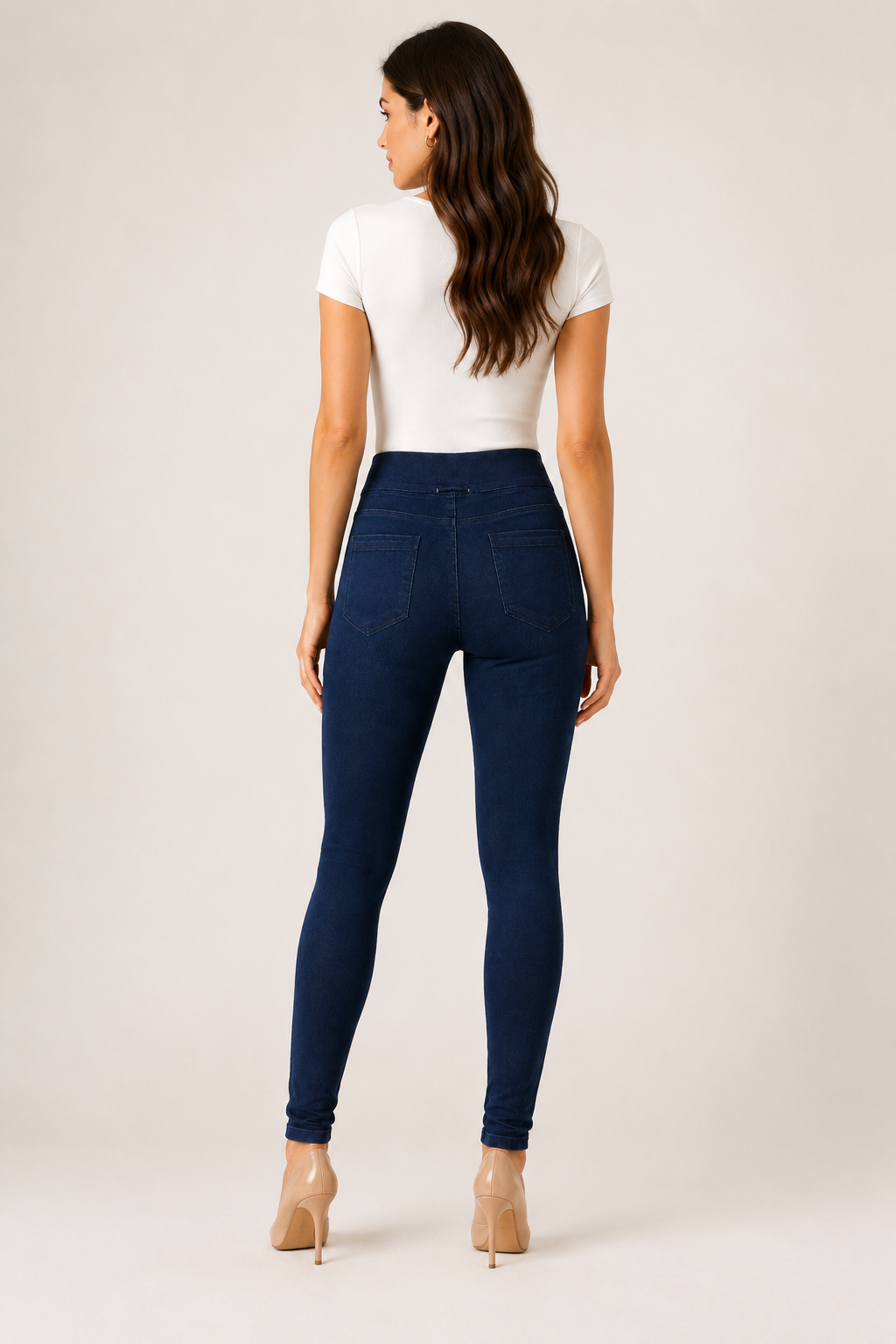 Blugi Jeggings Damă M17 Skinny Fit – Dark Wash