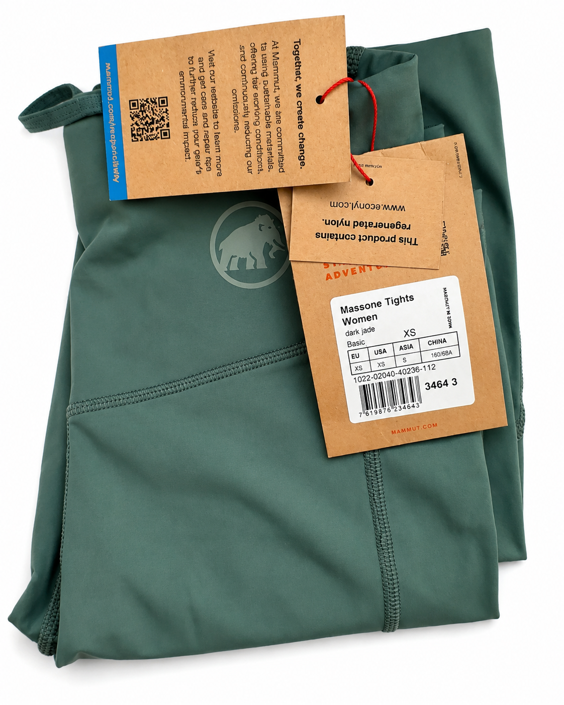 Colanți MAMMUT damă Massone Tights Dark Jade XS