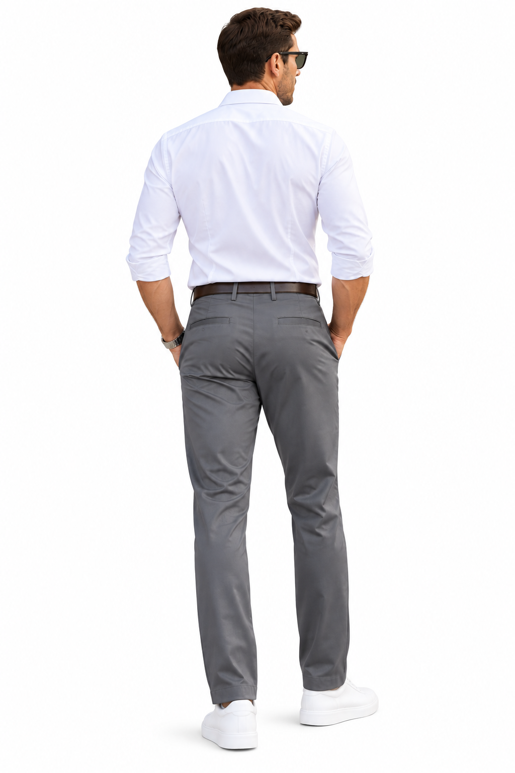 Pantaloni Amazon Essentials Athletic Fit Stretch bărbați – Charcoal – imagine produs 2