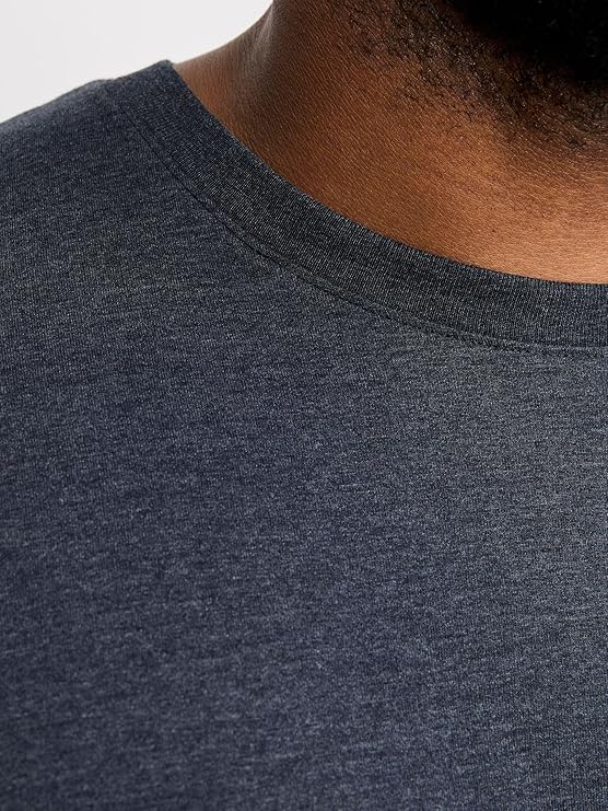 JACK & JONES PLUS Organic Mel Tee O-Neck Navy Blazer Melange