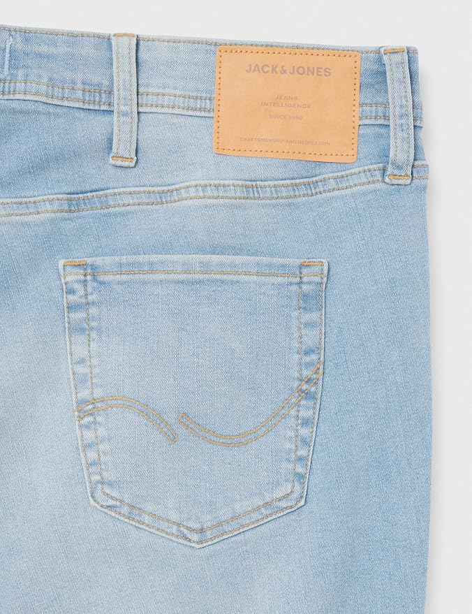Blugi bărbați JACK & JONES Plus Liam Skinny Fit, Blue Denim