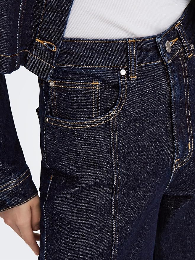 ONLY Hope Wide EX High Waist Jeans Damă – Dark Blue Denim ONLHOPE