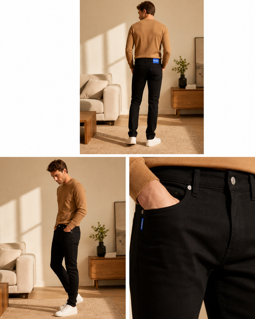 Blugi HUGO Ash bărbați Slim Fit