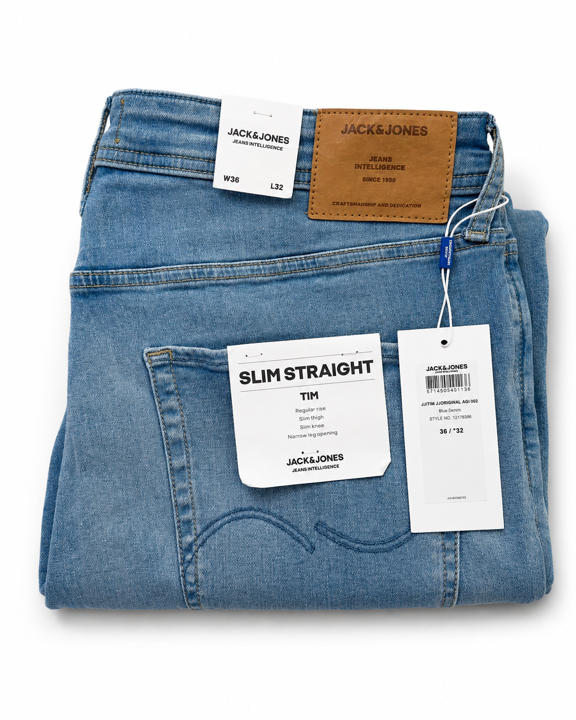 Blugi bărbați Jack & Jones TIM Original Slim Straight