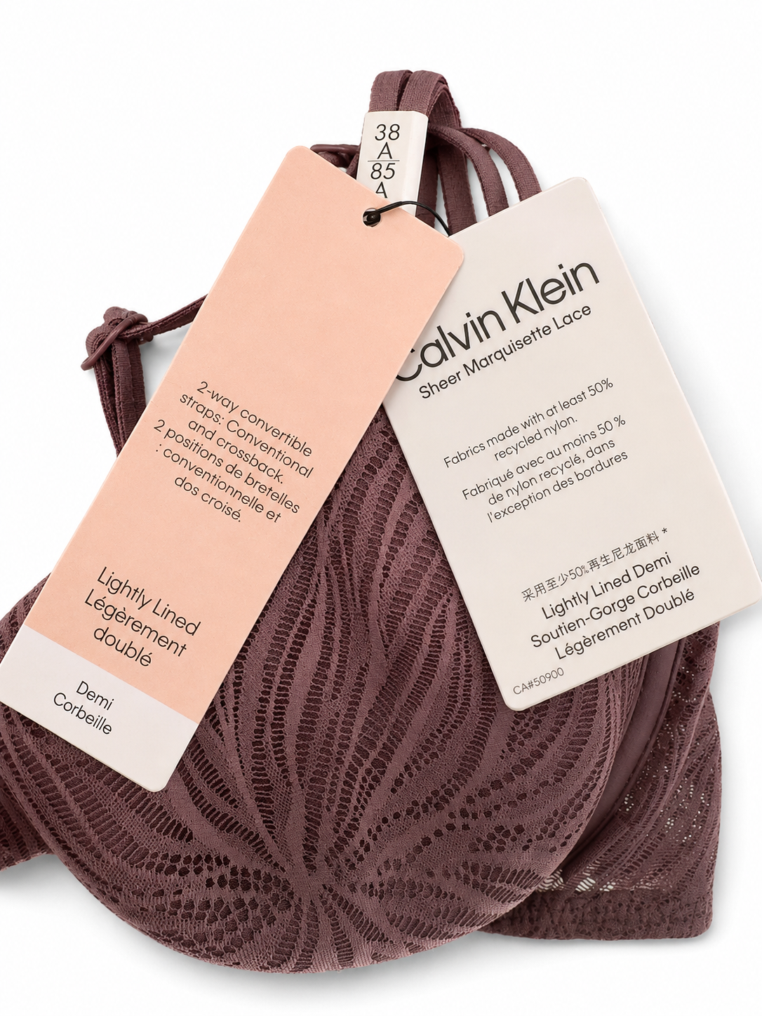 Sutien Calvin Klein Sheer Marquisette Lightly Lined Demi