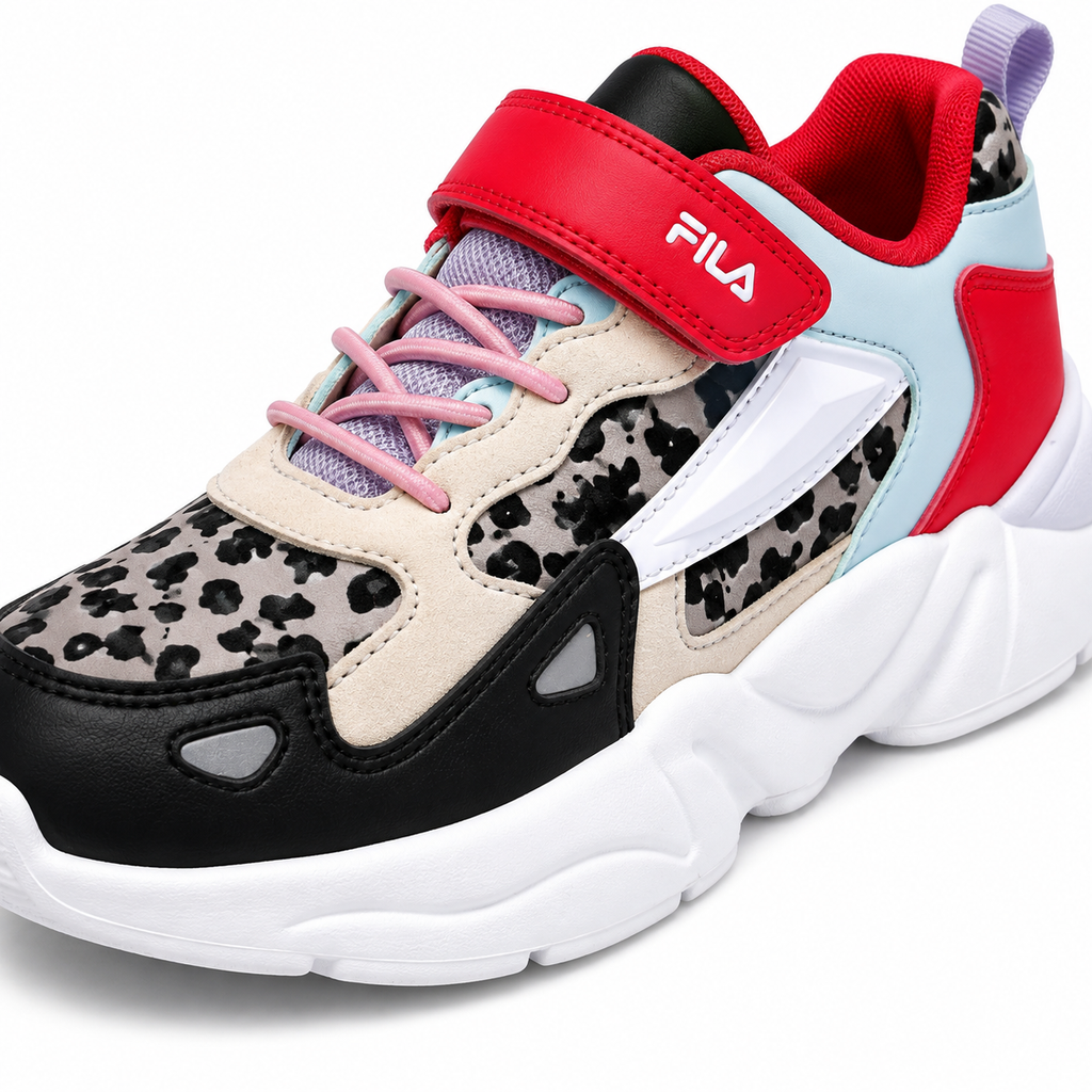 Pantofi sport copii FILA Ventosa A Velcro Kids Black–Azalea