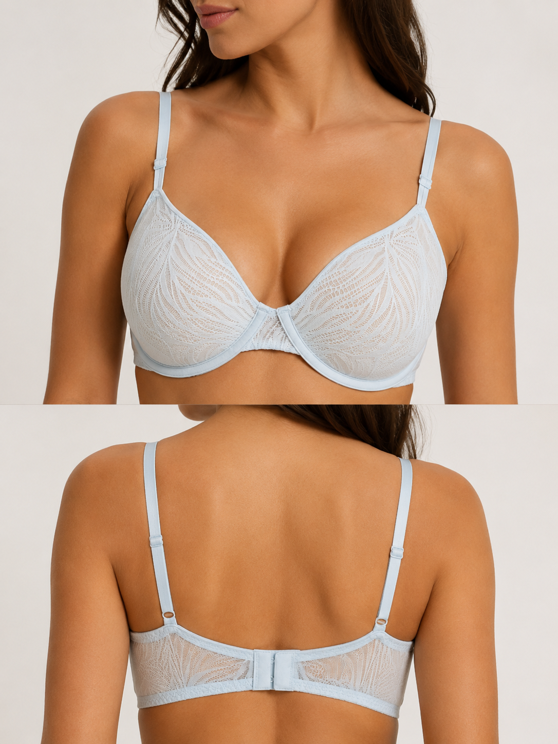 Sutien Calvin Klein Lightly Lined Demi Gri Plain Air