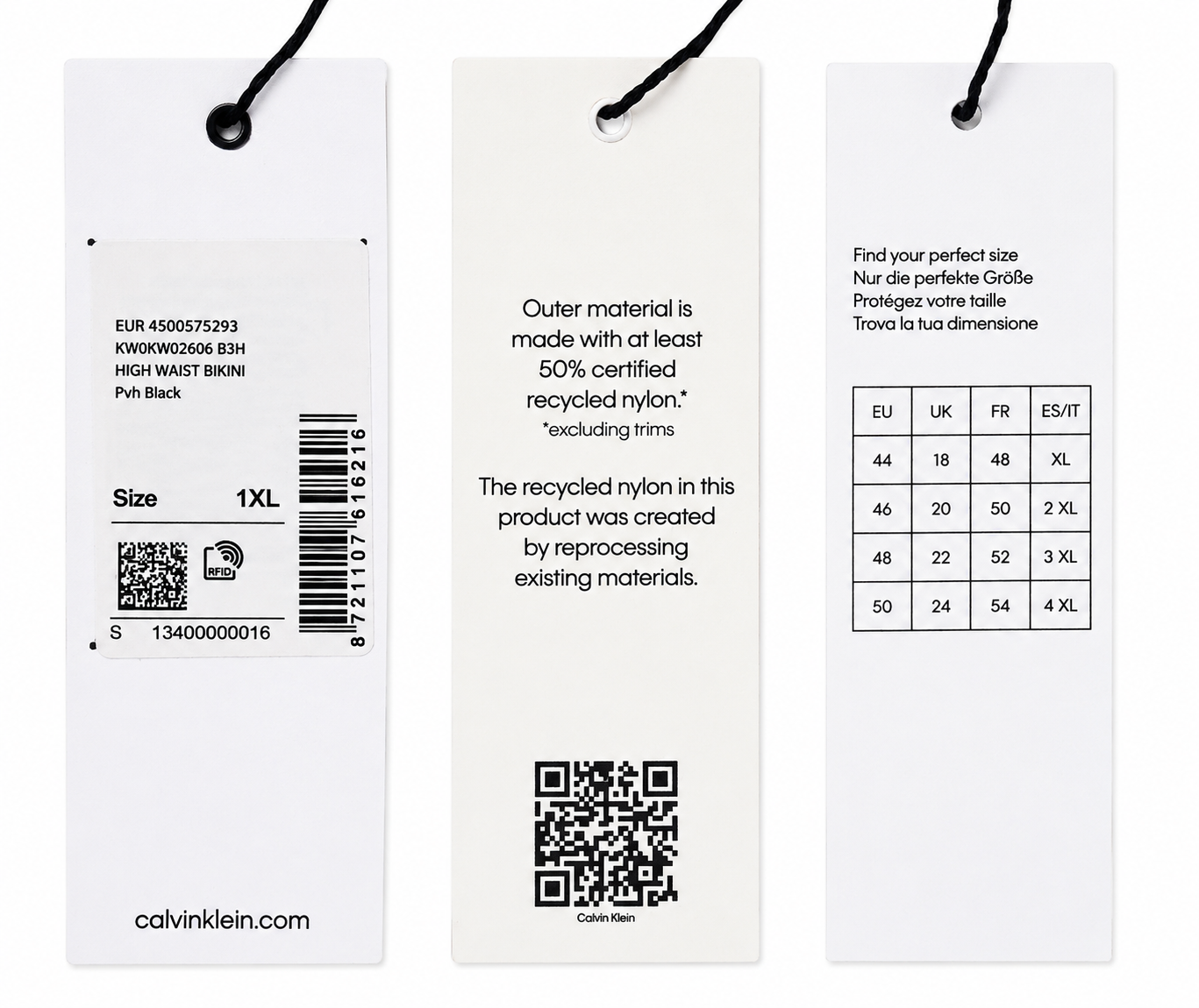 Slip costum de baie Calvin Klein High Waist damă