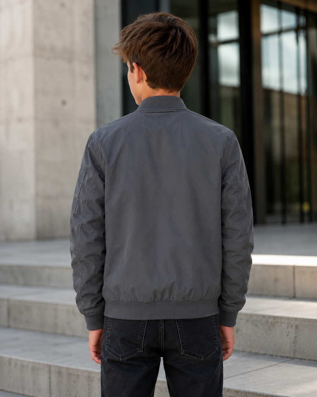 Jack & Jones Junior JJerush Bomber – Geacă bomber impermeabilă pentru băieți