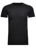 RAGMAN Doppelpack Tricou Se bucati Bodyfit negru cu guler rotund