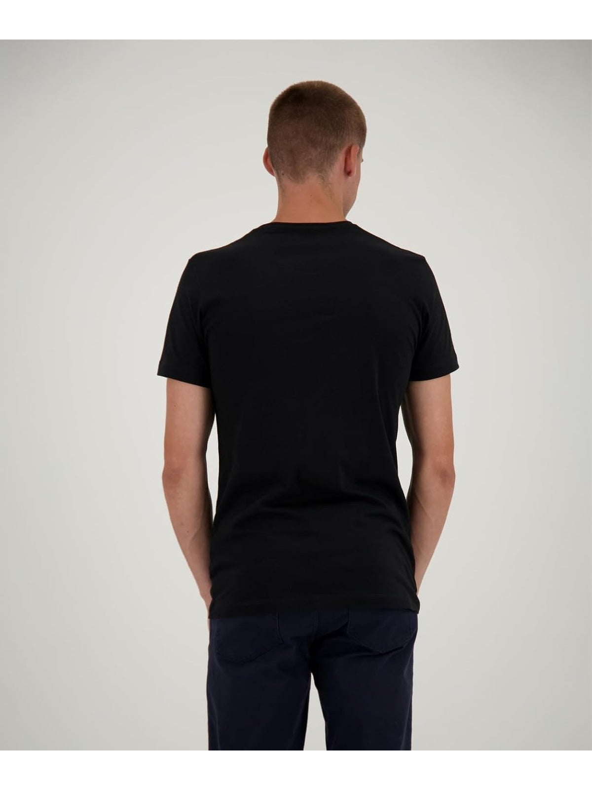RAGMAN Doppelpack Tricou Se bucati Bodyfit negru cu guler rotund