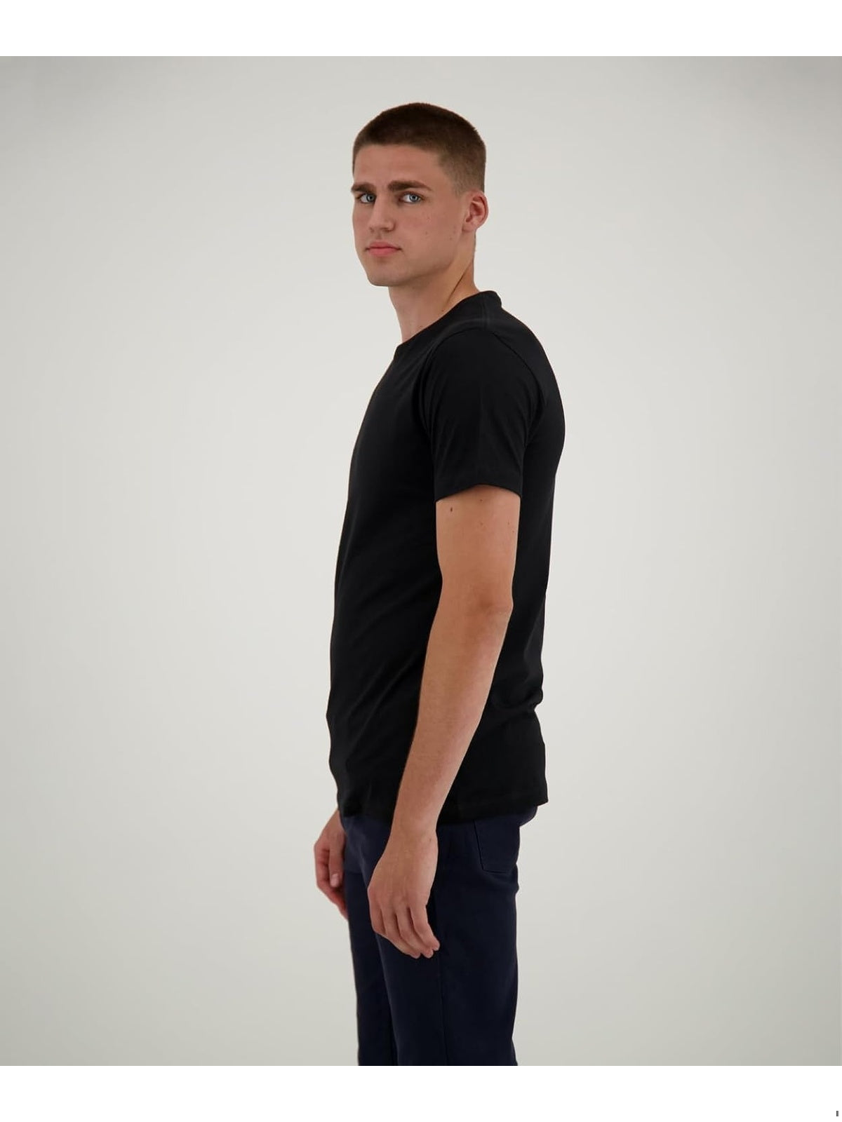 RAGMAN Doppelpack Tricou Se bucati Bodyfit negru cu guler rotund