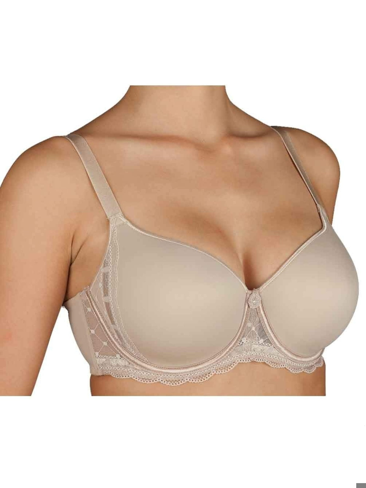 SELENE Desire Collection Sutien cu armatura si cupe captusite detalii din dantela alb femei