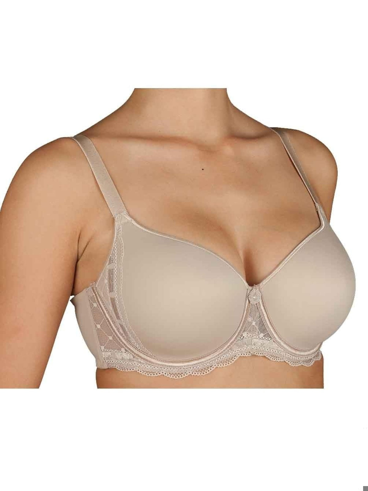 SELENE Desire Collection Sutien cu armatura si cupe captusite detalii din dantela alb femei
