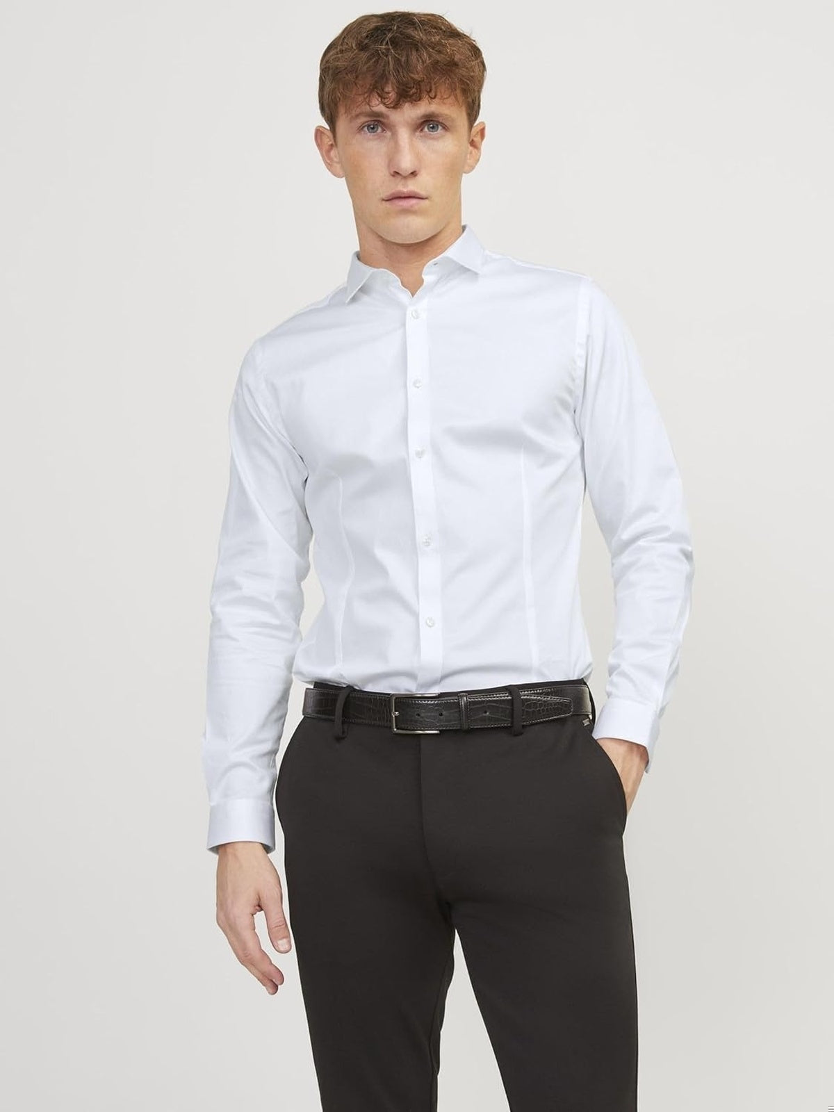 JACK & JONES JJPrparma Camasa super slim fit alb barbati