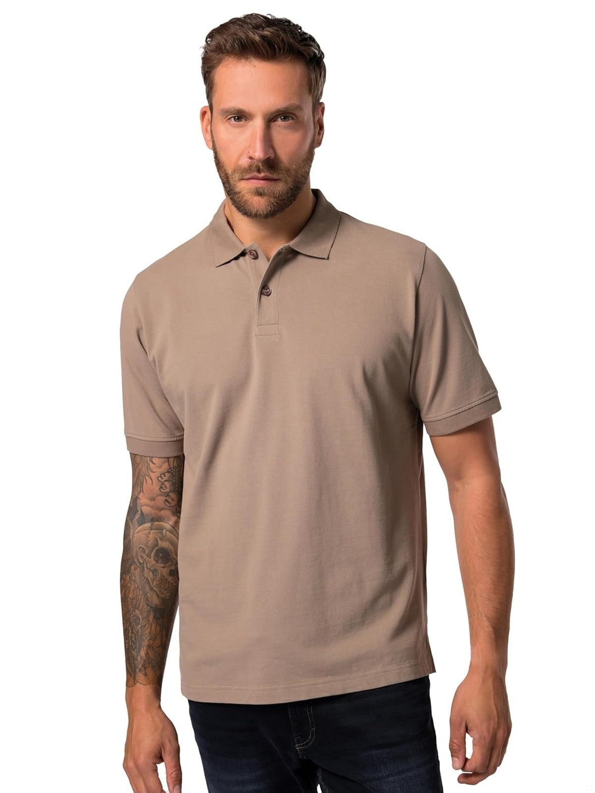 JP 1880 tricou polo clasic din bumbac negru barbati