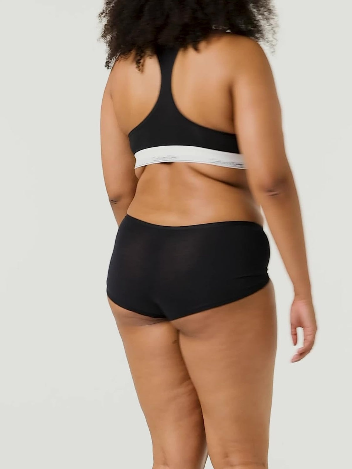 CALVIN KLEIN bustiera sport din bumbac negru