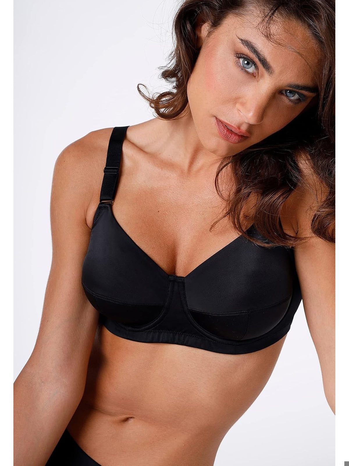 LOVABLE Sutien cu intaritura din bumbac modelator femei negru femei