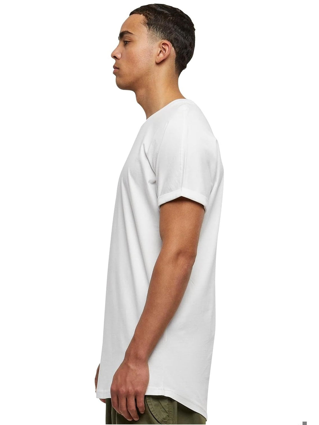 URBAN Classics - Tricou basic alb LONG SHAPED