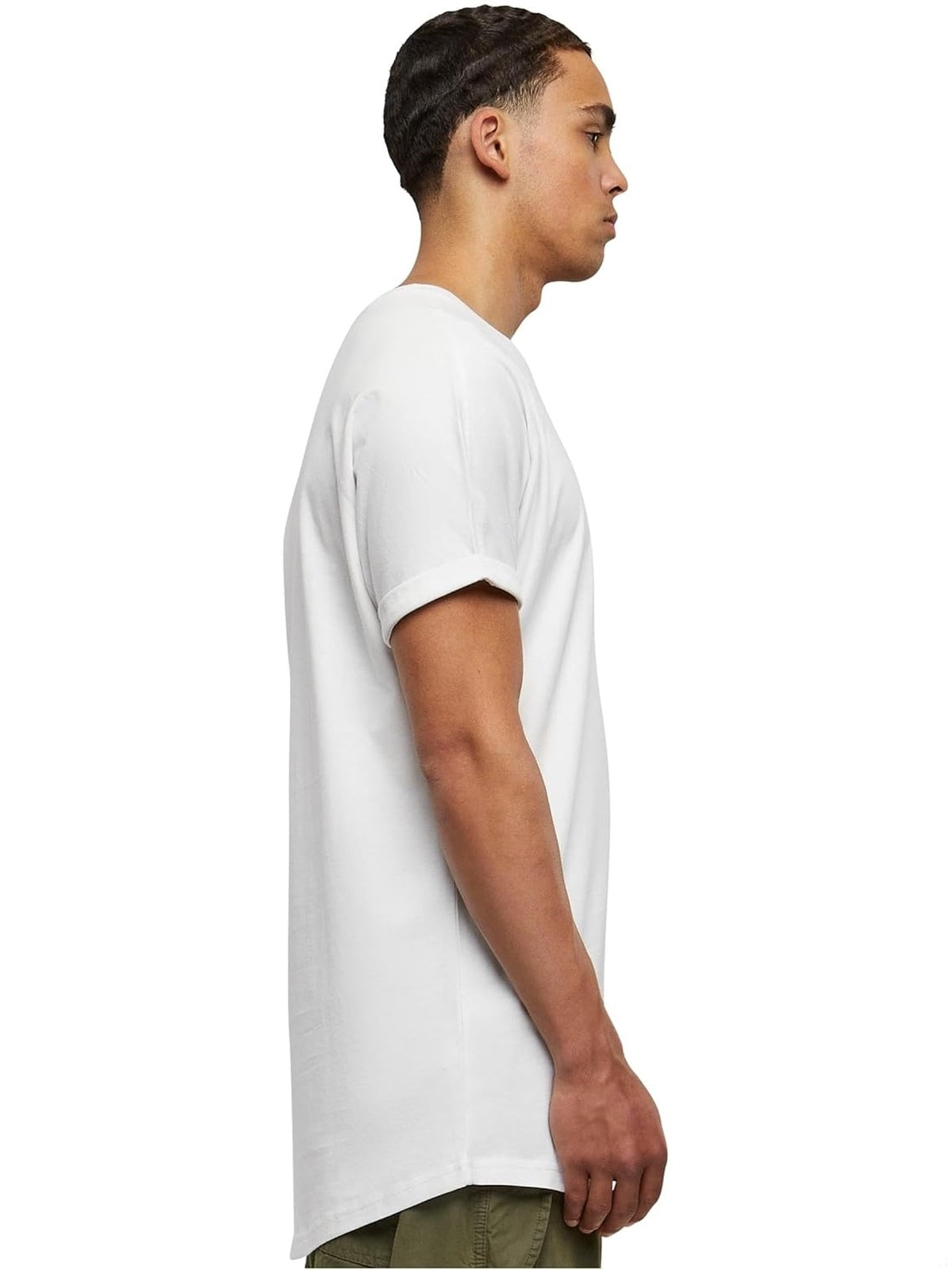 URBAN Classics - Tricou basic alb LONG SHAPED