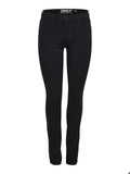 ONLY Blugi skinny fit MID PUSH UP negru femei