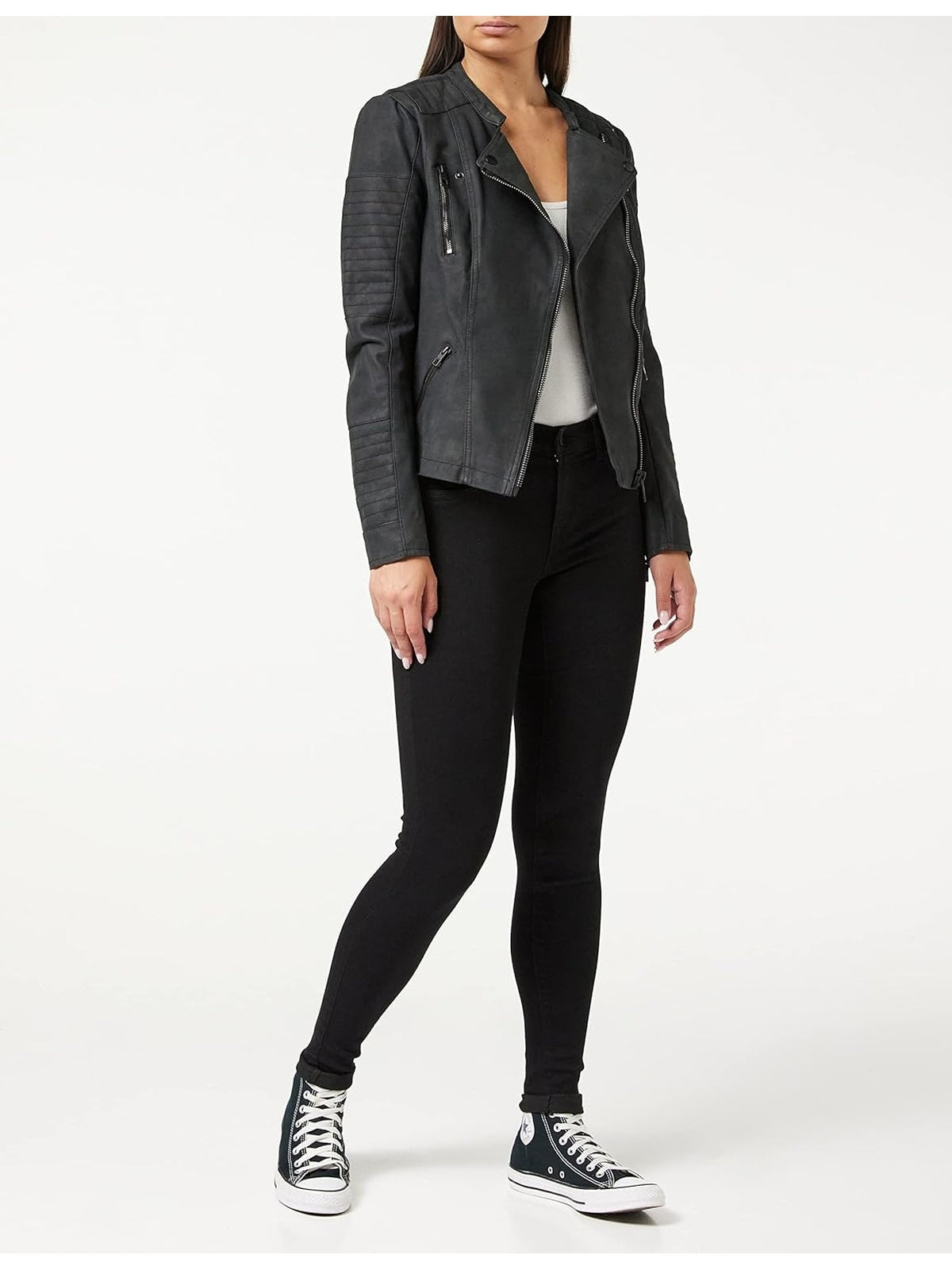 ONLY Blugi skinny fit MID PUSH UP negru femei